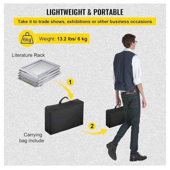 Heavy Duty Brochure Holder Stand Pop-up Catalog Holder Stand Literature Rack - Picture 6 of 7